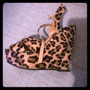 Cheetah Print Wedges